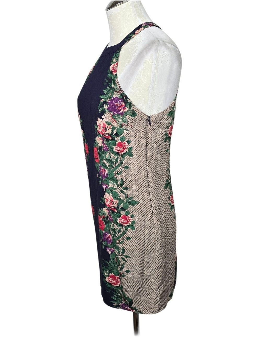 One Clothing Floral Mini Dress Blue Red Green Purple S - Picture 4 of 11